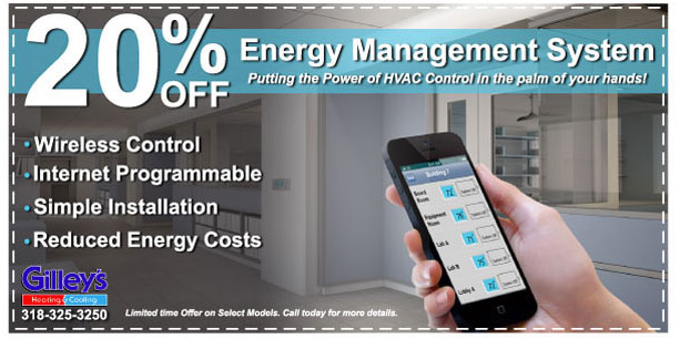 Gilley's coupon energy management system